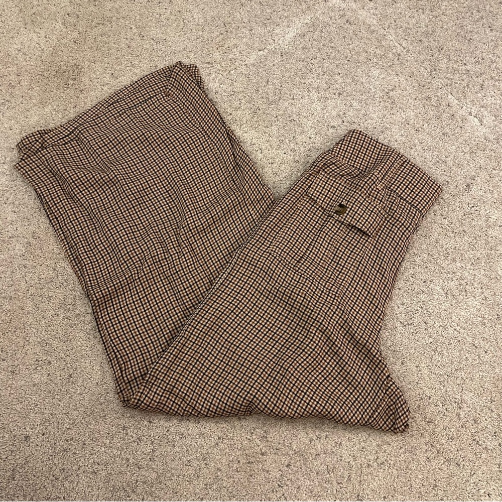 American Eagle plaid wide leg pants